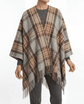 Mackellar Natural Tartan Women's Pure Wool Cape