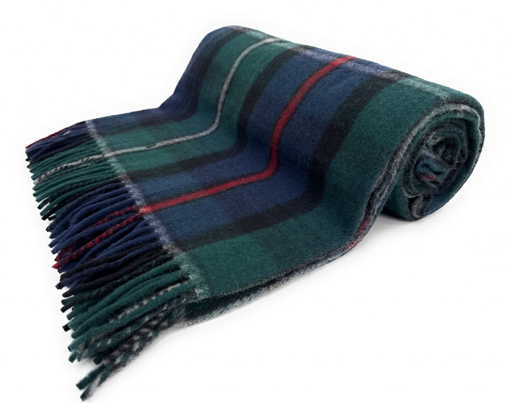 MacKenzie Modern New Wool Large Tartan Blanket Throw