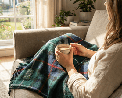 MacKenzie Modern New Wool Large Tartan Blanket Throw