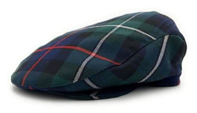 Mackenzie Modern Tartan Flat Cap Comfort Fit Quilted Lining Made in Scotland