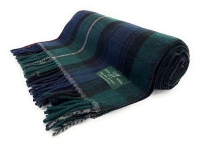 MacKenzie Modern Tartan Knee Blanket 100% New Wool