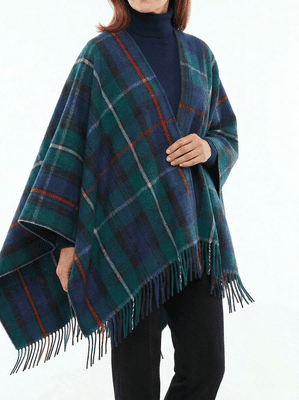 Mackenzie Modern Tartan Women's Pure Wool Cape