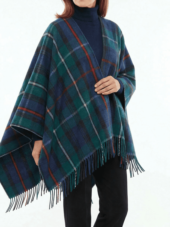 Mackenzie Modern Tartan Women s Pure Wool Cape