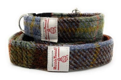 Macleod Tartan Harris Tweed Dog Collar And Lead Set
