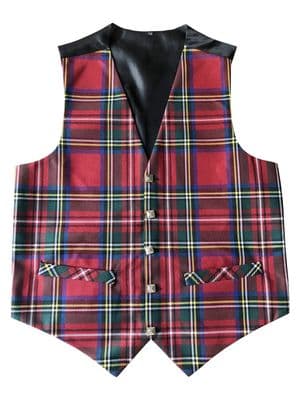 Men's 5 Button Tartan Waistcoat Royal Stewart 36-48