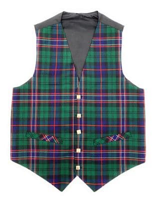 Men' s 5 Button Tartan Waistcoat Scottish National 36 - 48