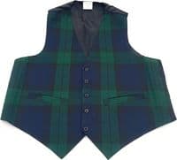 Men's Black Watch Tartan Waistcoat