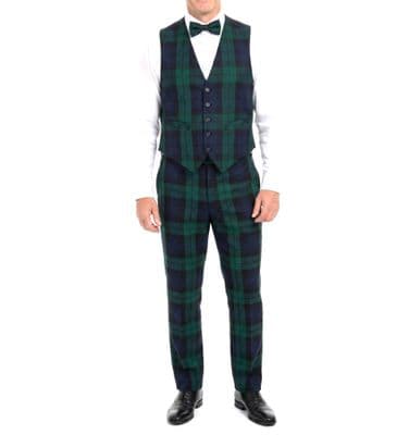 Men's Black Watch Tartan Waistcoat