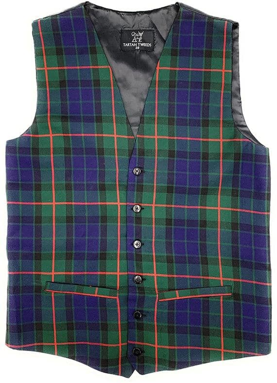 Men's Gunn Tartan Waistcoat 6 Button 38-48