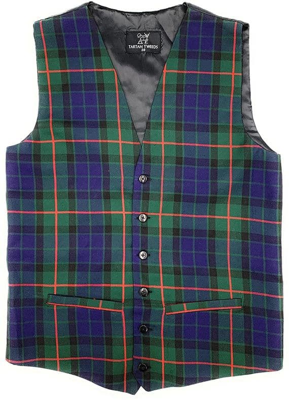 Men s Gunn Tartan Waistcoat 6 Button 38-48