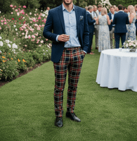 Men's Stewart Black Scottish Tartan Trousers