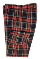Men's Stewart Black Scottish Tartan Trousers