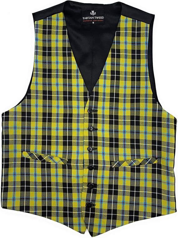 Men's Tartan Waistcoat Cornish National Small-6XL