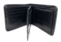 Mens Harris Tweed Trifold Wallet Blue Overcheck