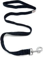 Navy Herringbone Harris Tweed Dog Collar And Lead Set