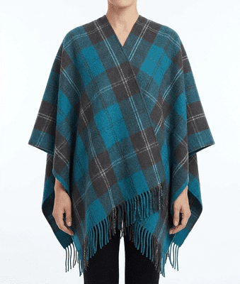 Ramsay Blue Tartan Women's Pure Wool Cape