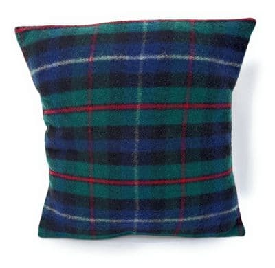 Robertson Hunting Modern Wool Tartan  Square Cushion Cover Made in Scotland