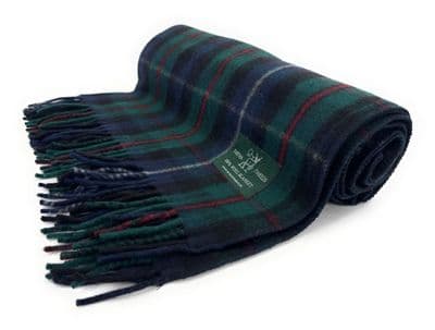 Robertson Hunting Tartan Knee Blanket 100% New Wool