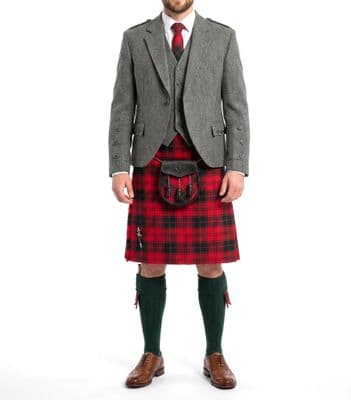 Robertson Red Tartan 8 Yard Wool Blend Kilt