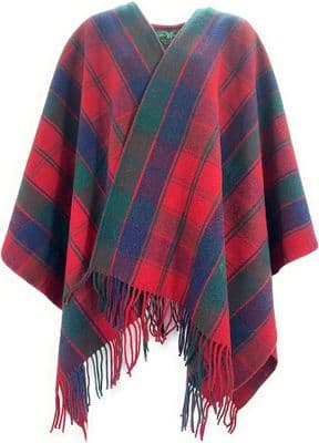 Robertson Red Tartan Women's Pure Wool Cape