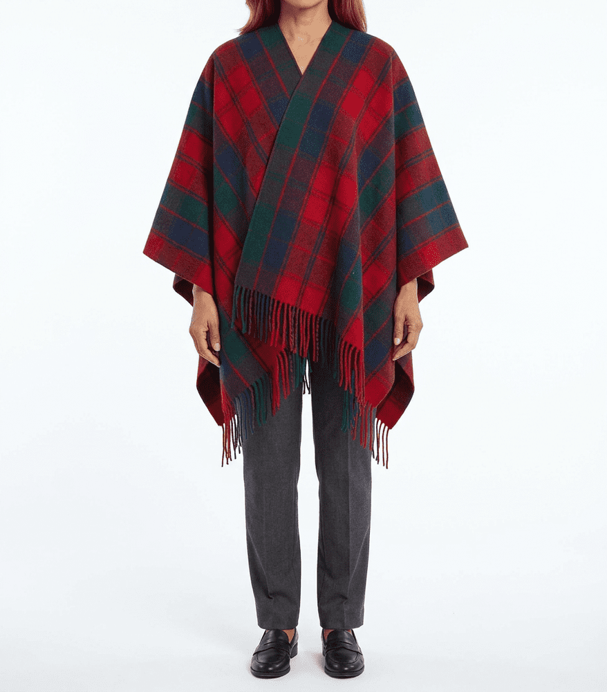 Robertson Red Tartan Women s Pure Wool Cape