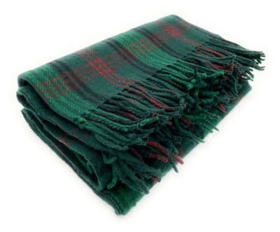 Ross Hunting Modern Wool Blend Highland Tartan Blanket Full Size Throw