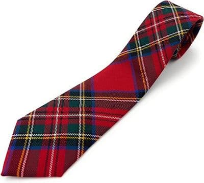 Royal Stewart 100% Wool Tartan Necktie Made In Scotland