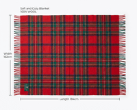 Royal Stewart New Wool Large Tartan Blanket Throw Rug