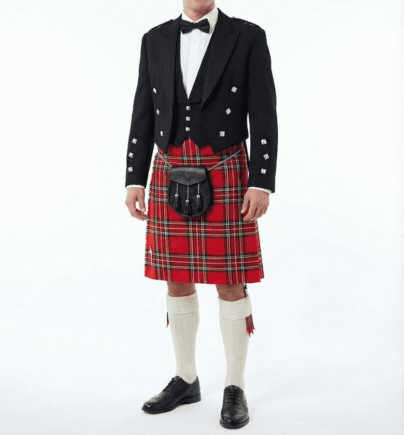 Royal Stewart Tartan 8 Yard Wool Blend Kilt