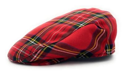 Royal Stewart Tartan Flat Cap Made in Scotland