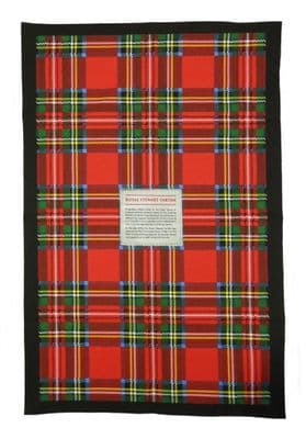 Royal Stewart Tartan Scottish Tea Towel 100% Cotton 75 cm x 50 cm