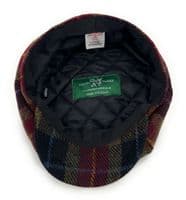 Rust Check Wool Newsboy Cap | Eight Piece Harris Tweed Design