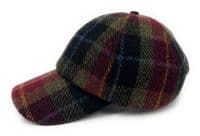Rust Check Tweed Baseball Cap | Unisex Harris Tweed Hat