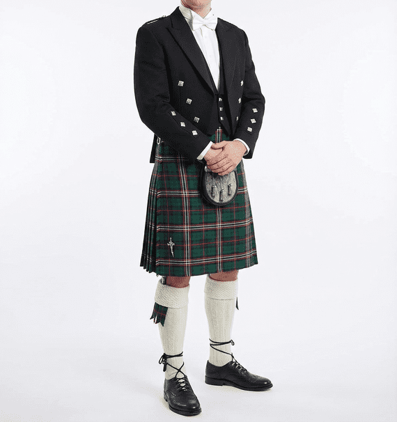 Scottish National Tartan 8 Yard Wool Blend Kilt