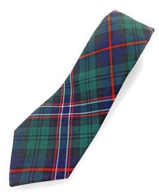 Hamilton Red Clan Tartan Tie - 100% Wool Scottish Tie For Men 56 Inch - View #4