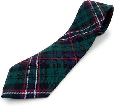 Scottish National Wool Tartan Necktie Made In Scotland