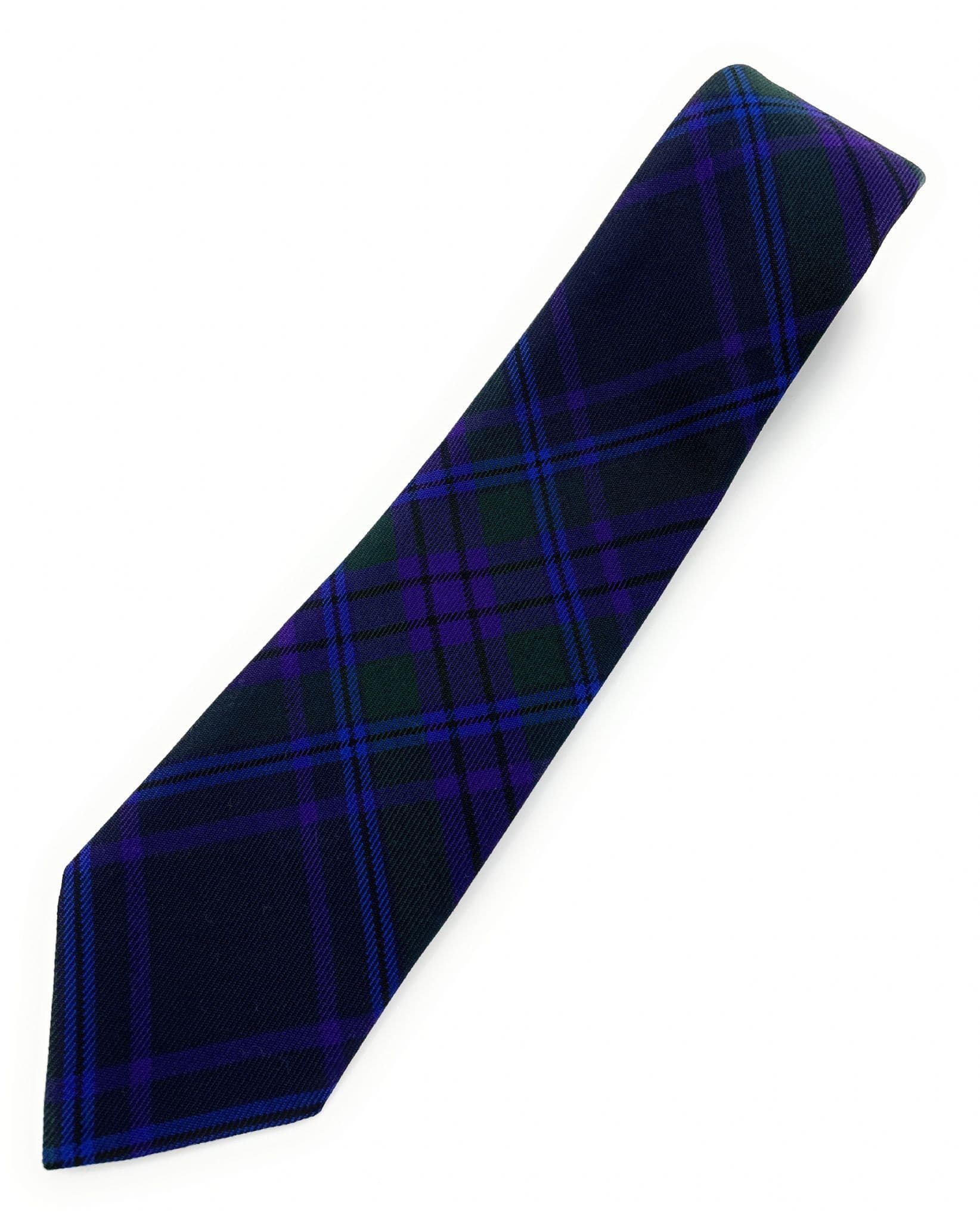 purple tartan tie