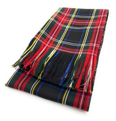 Stewart Black Women's Full Size Tartan Sash