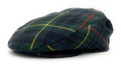 Stewart Hunting Tartan Flat Cap Comfort Fit Quilted Lining Made in Scotland