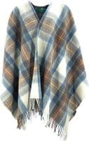 Stewart Muted Blue Women's Pure Wool Cape