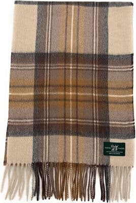 Stewart Natural Extra Fine Pure Cashmere Scarf 180 cm x 30 cm