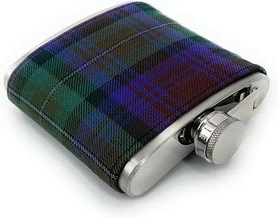 Tartan Stainless Steel Hip Flasks 6oz