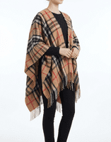 Thomson Camel Tartan Women's Pure Wool Cape