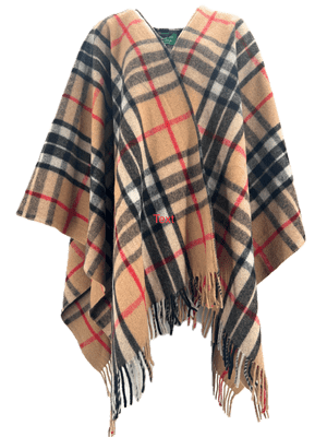 Thomson Camel Tartan Women's Pure Wool Cape