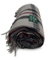 Thomson Grey New Wool Large Tartan Blanket Throw Rug