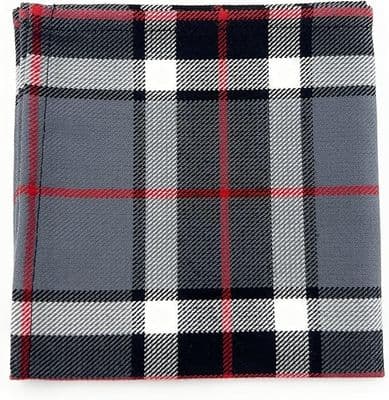 Thomson Grey Tartan Pocket Square