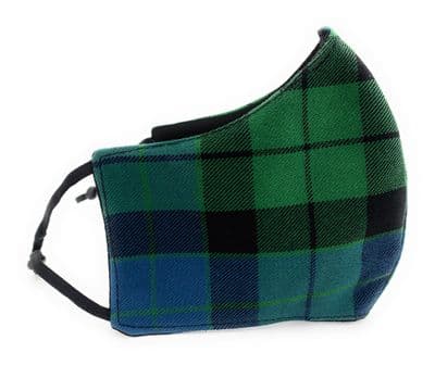 Triple Layered Tartan Face Mask  Mackay Ancient Unisex One-Size
