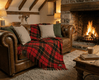 Wallace New Wool Large Tartan Blanket Throw Rug
