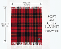 Wallace New Wool Large Tartan Blanket Throw Rug