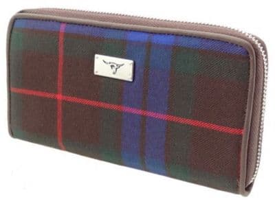 Women's Fraser Tartan Large Zip Purse 10.5 cm x 19.5 cm x 3 cm